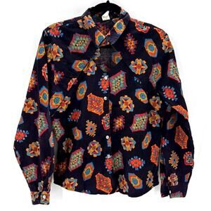 Vintage Rough Rider western native 80s button down size  13/14 rodeo cowgirl